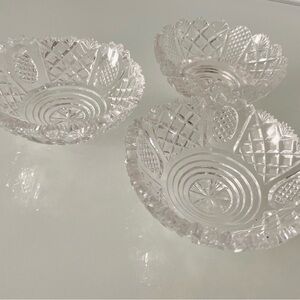 Lot of Vintage Brilliant Cut Glass Crystal Bowls